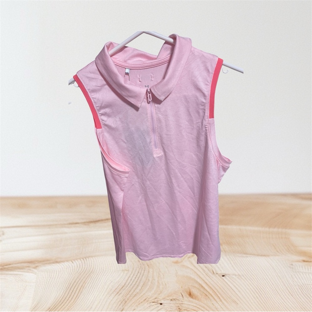 Under Armour Pink Sleeveless Polo Top